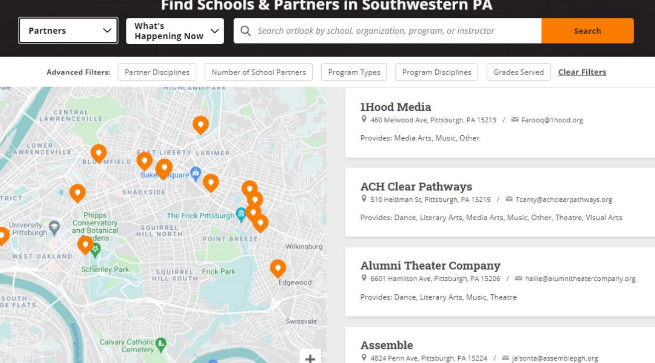 Arts Ed Collaborative Launches New Artlook SWPA Map