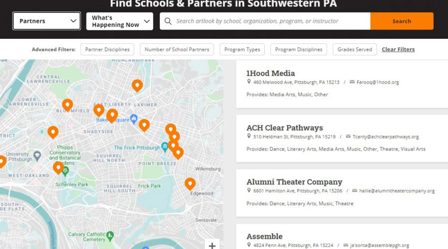 Arts Ed Collaborative Launches New Artlook SWPA Map